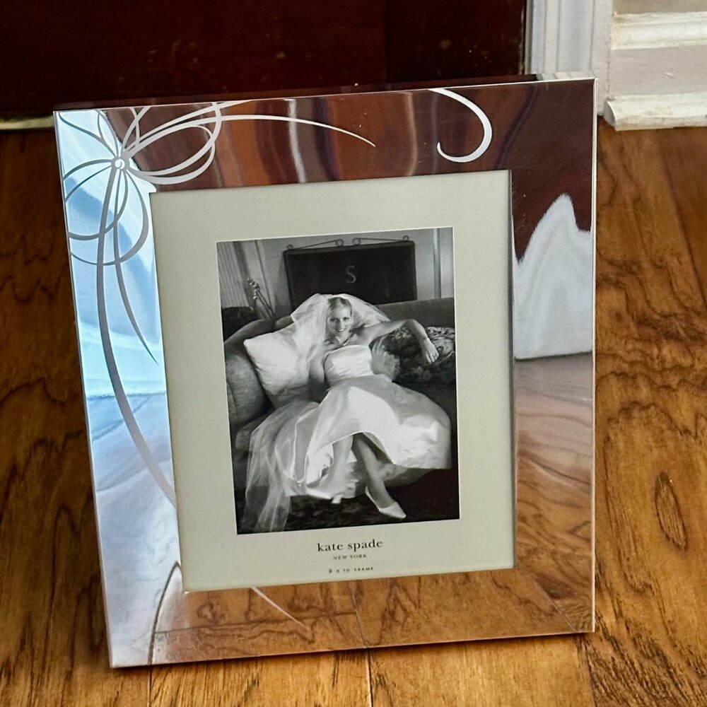 Kate Spade Lenox 8x10 Belle Boulevard Silver Plated Picture Frame New W/Box